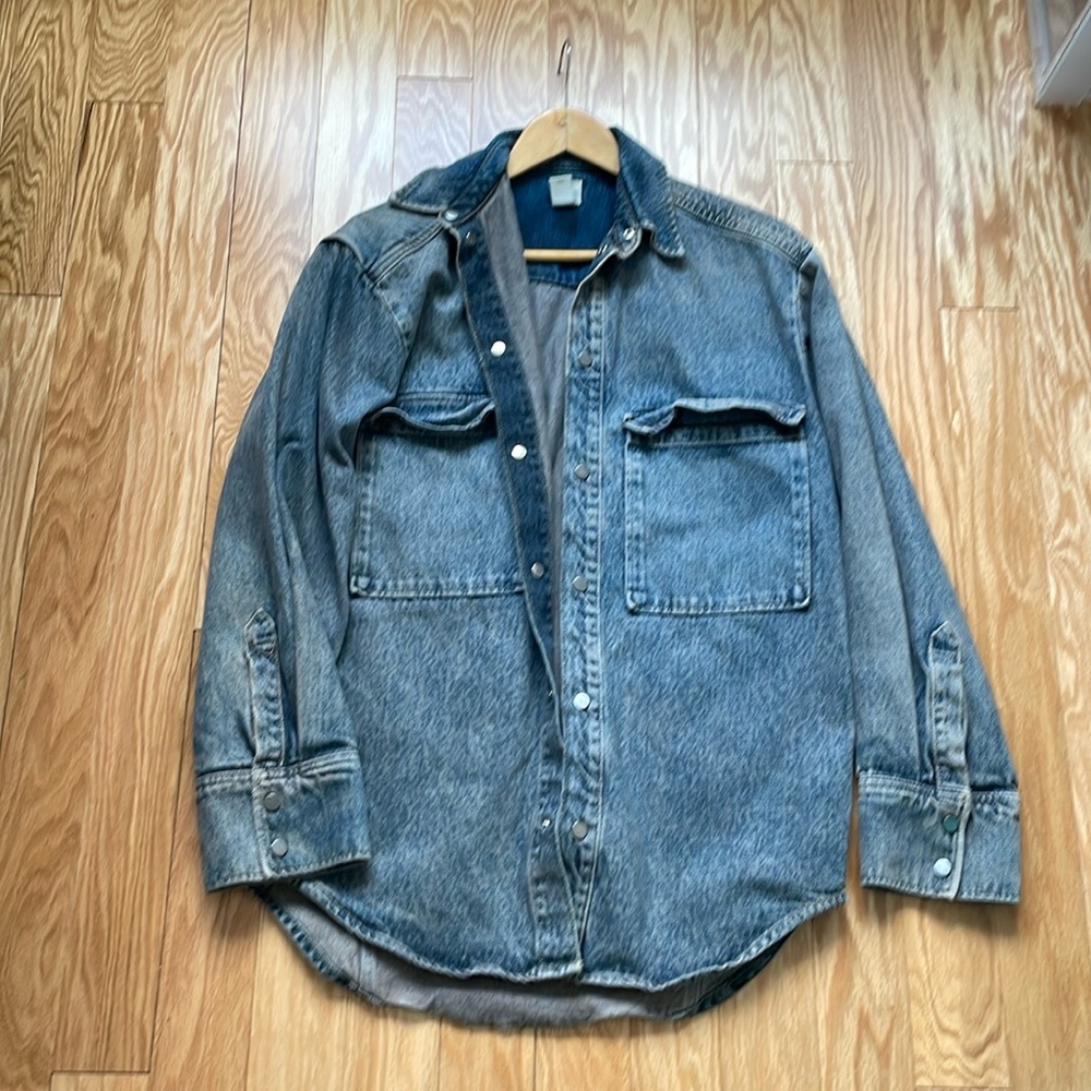 Oversized Denim Shirt Jacket